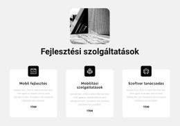 Új Fejlesztési Szolgáltatások - HTML Oldalsablon