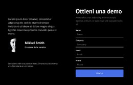 Informazioni E Modulo Di Contatto Modello A Pagina Singola