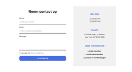 Contactformulier En Contacten - Sjabloon Voor Bestemmingspagina'S