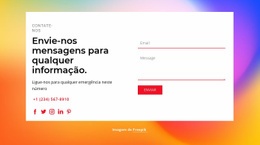 Envie-Nos Mensagens Design Do Site