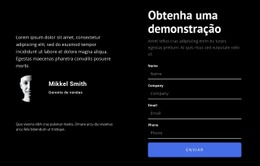 Design De Site Pronto Para Uso Para Informação E Formulário De Contato