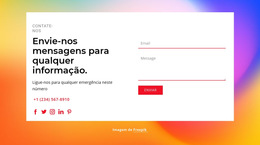 Envie-Nos Mensagens - Modelo De Site Para Celular