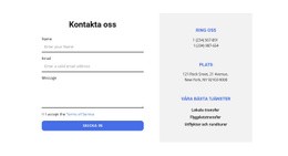 Kontaktformulär Och Kontakter - Målsidesmall