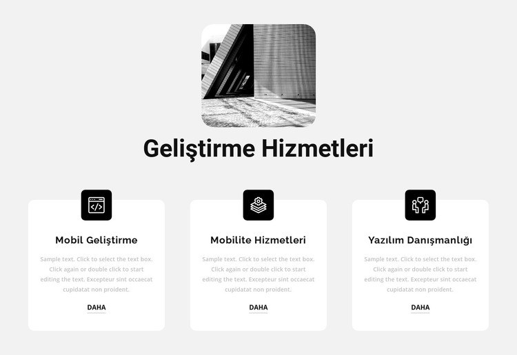 Yeni geliştirme hizmetleri CSS Şablonu