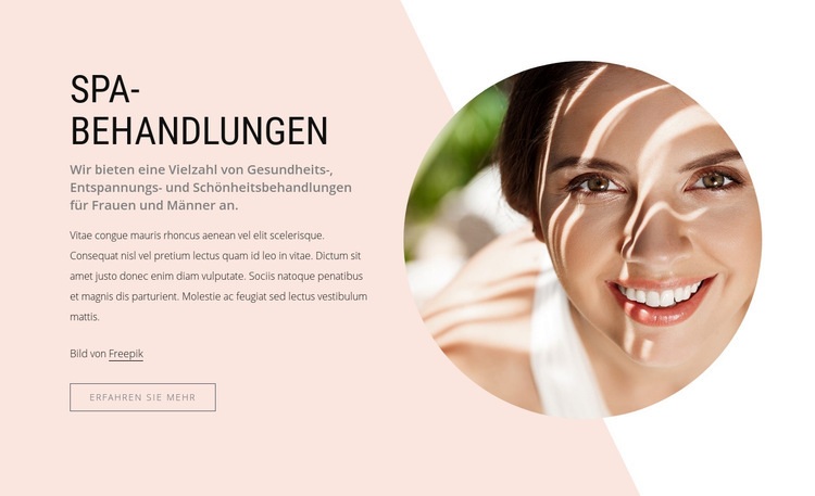 Luxuriöse Spa-Behandlungen HTML Website Builder