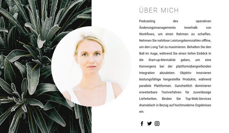 Über meine Talente Website-Modell