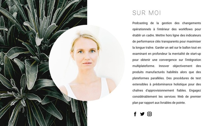 A propos de mes talents Page de destination