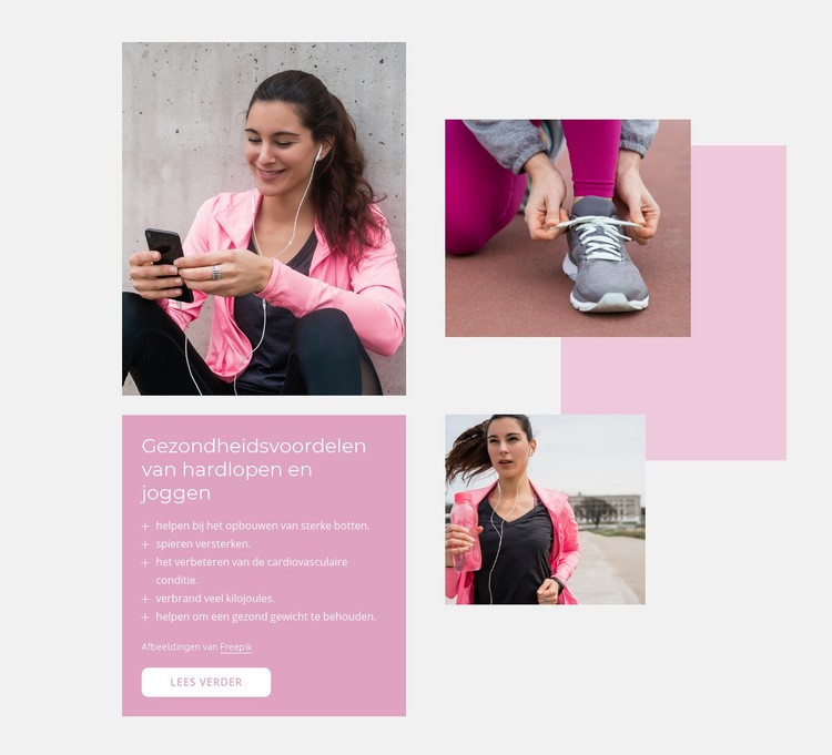 Gezondheidsvoordelen van hardlopen Html Website Builder