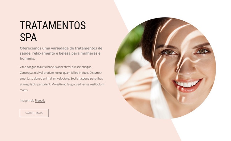 Tratamentos de spa luxuosos Construtor de sites HTML