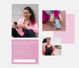 Web Design Para Benefícios Para A Saúde De Correr