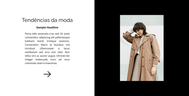 Novo na moda Modelo HTML