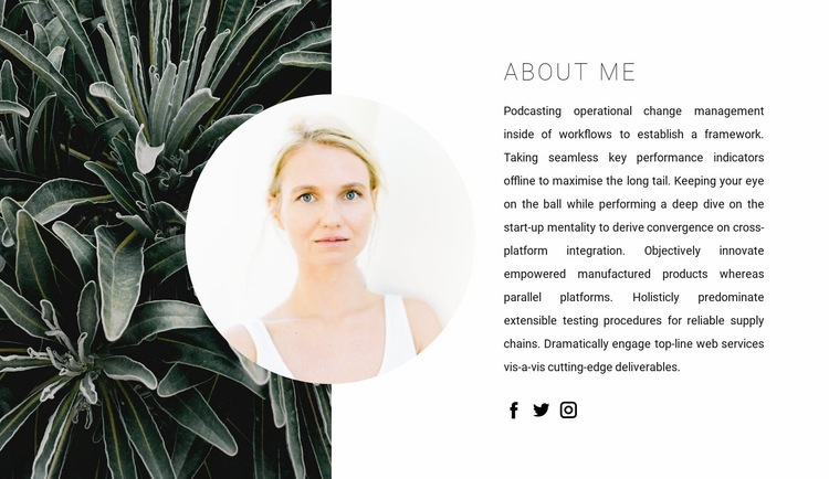 About my talents Squarespace Template Alternative