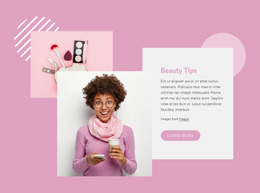 Beauty Tips Website Mockup
