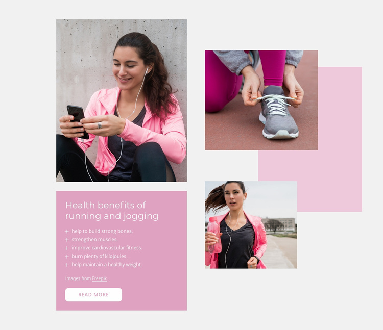 Health benefits of running eCommerce Template