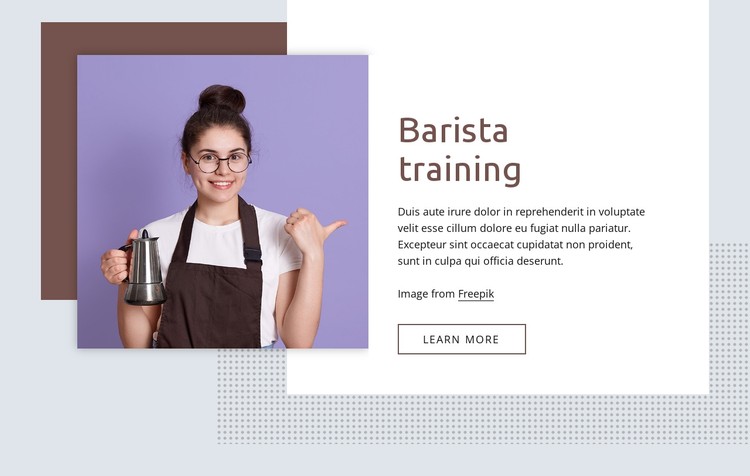 Barista training basics CSS Template