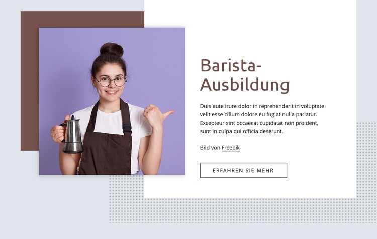 Grundlagen der Barista-Ausbildung CSS-Vorlage