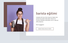 Barista Eğitimi Temelleri Için Çarpıcı WordPress Teması