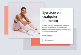 Fitness En Cualquier Momento: Plantilla De Sitio Web Adaptable