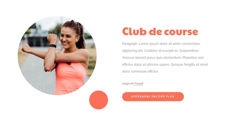 La communauté des coureurs Créateur de site Web HTML