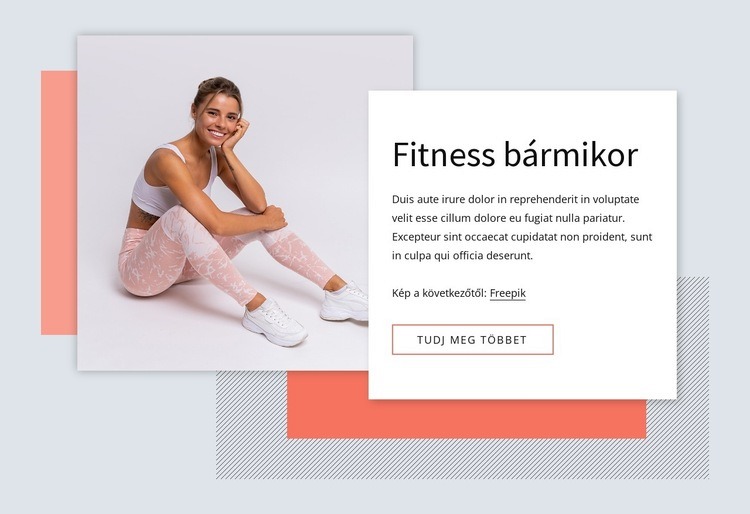 Bármikor fitness HTML Sablon