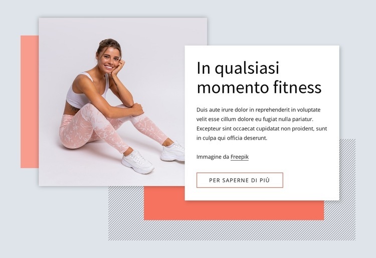 In qualsiasi momento fitness Modelli di Website Builder