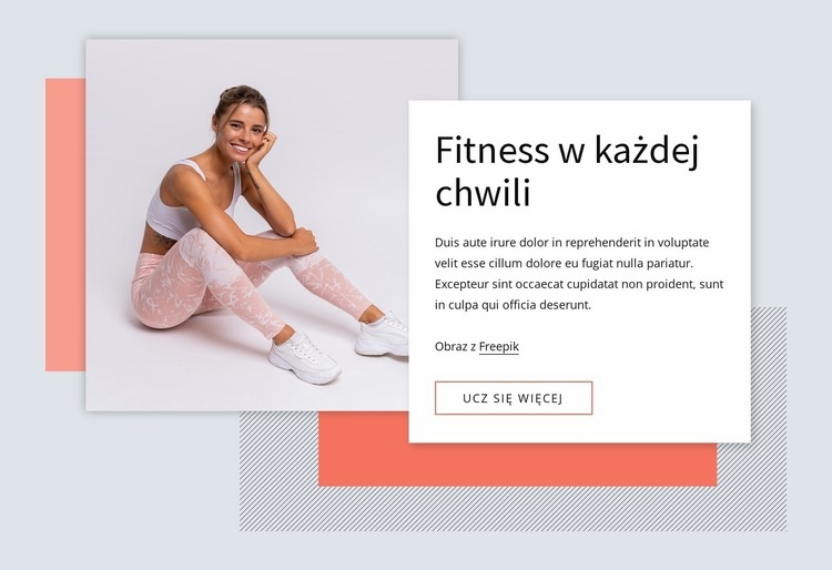 Fitness w każdej chwili Szablony do tworzenia witryn internetowych