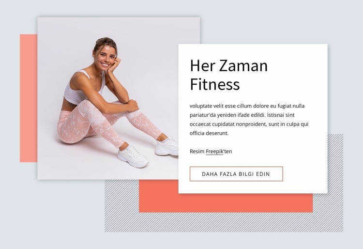 her zaman fitness Web Sitesi Mockup'ı