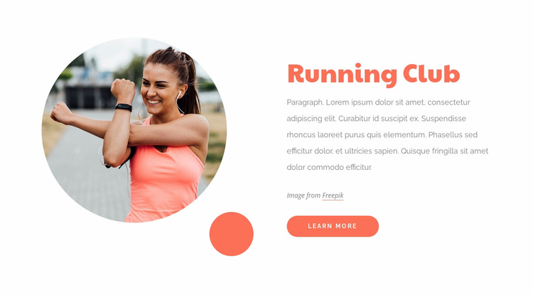 The running community Landing Page