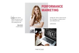 Performance Marketing Template HTML CSS Responsive
