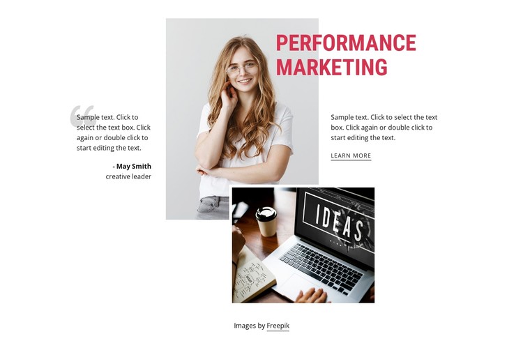Performance marketing CSS Template