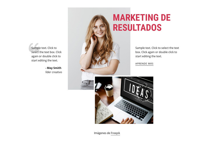 Marketing de resultados Plantilla HTML