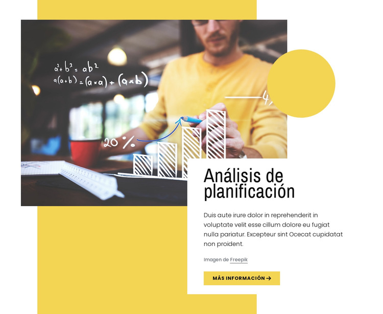 Análisis de planificación Plantilla de sitio web