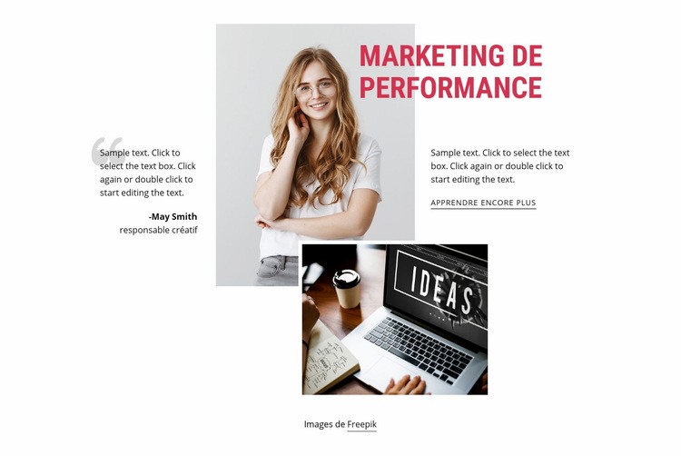 Marketing performant Maquette de site Web