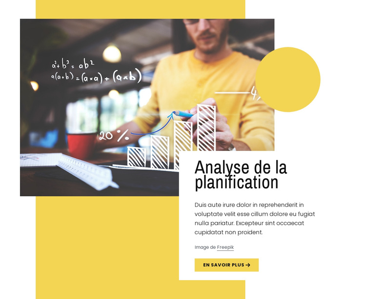 Analyse de la planification Thème WordPress