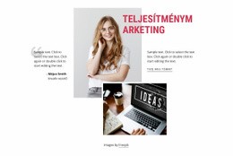 Teljesítménymarketing – Weboldal Tervezés