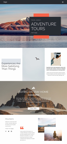 Stunning Landing Page For We Provide Hiking Tours