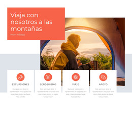 Viajes De Senderismo Y Trekking.: Plantilla De Página HTML