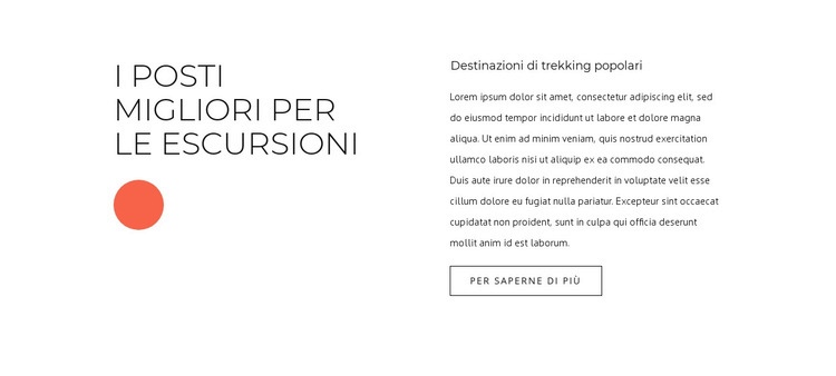 I posti migliori per le escursioni Mockup del sito web