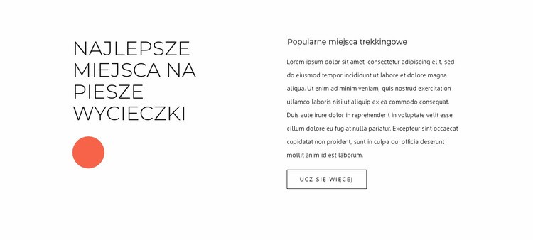 Najlepsze miejsca na piesze wycieczki Szablon HTML5