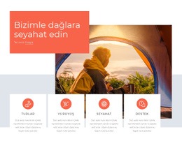 Yürüyüş Ve Trekking Gezi Turları - Basit Web Sitesi Modeli