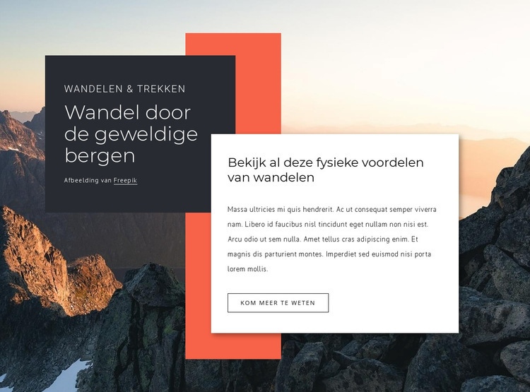 Lange wandeltocht Html Website Builder