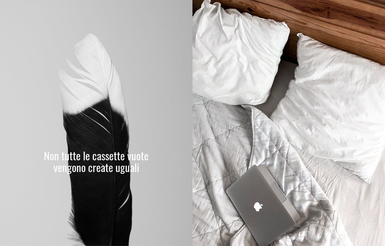 Camera da letto minimalista Progettazione di siti web