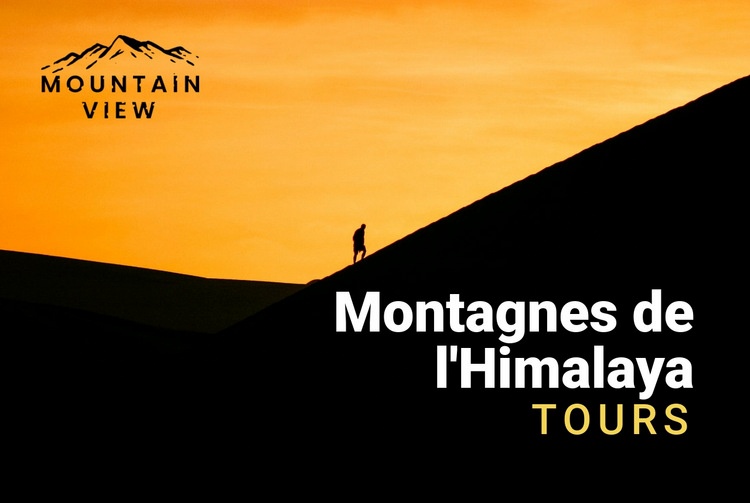 Montagnes de l'Himalaya Modèle HTML5