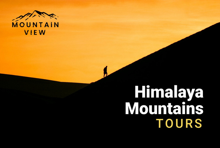 Himalaya mountains Homepage Design