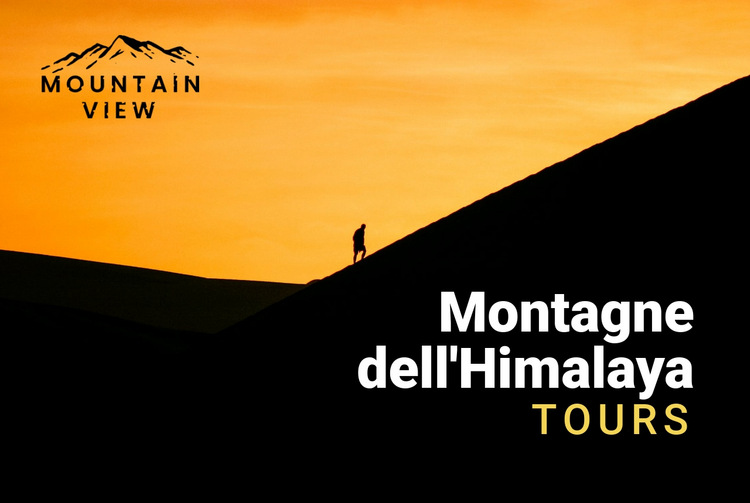 Montagne dell'Himalaya Modello di sito Web