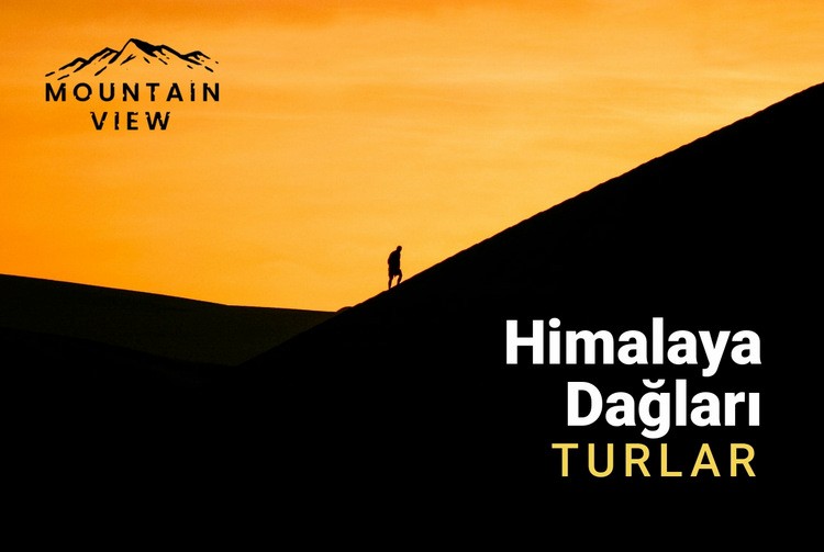 Himalaya dağları Web Sitesi Mockup'ı