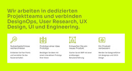 UI- Und UX-Design - Einseitenvorlage