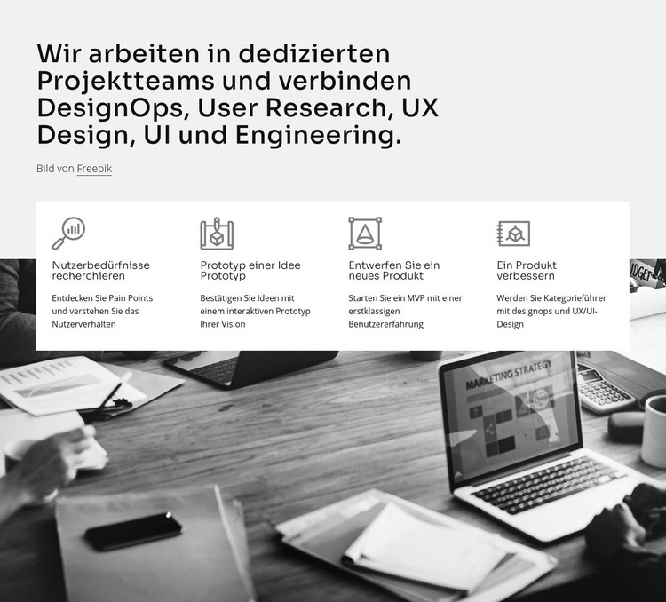 Benutzeroberfläche und Technik Website design
