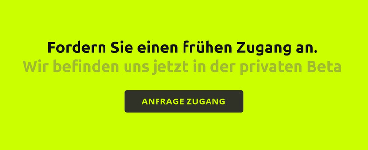 Text und große Schaltfläche Website-Vorlage