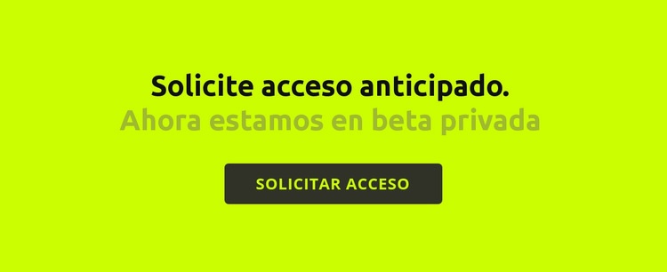 Texto y botón grande Plantillas de creación de sitios web